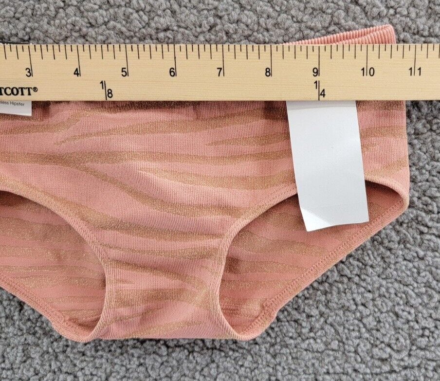 Calvin Klein Seamless Hipster Briefs Girls M 7/8 Rose Dawn Zebra Stretch Pull-On