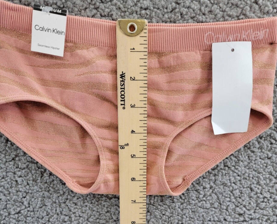Calvin Klein Seamless Hipster Briefs Girls M 7/8 Rose Dawn Zebra Stretch Pull-On