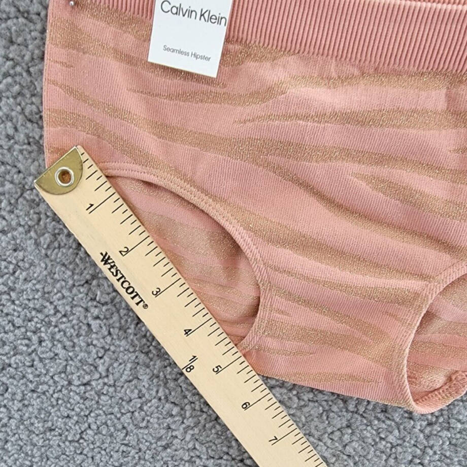 Calvin Klein Seamless Hipster Briefs Girls M 7/8 Rose Dawn Zebra Stretch Pull-On