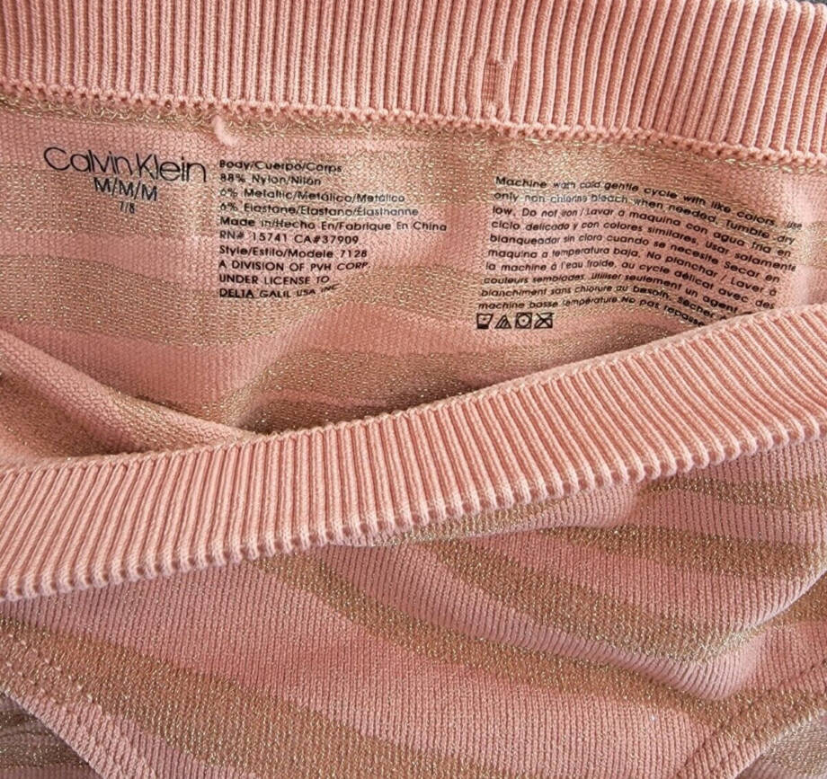 Calvin Klein Seamless Hipster Briefs Girls M 7/8 Rose Dawn Zebra Stretch Pull-On