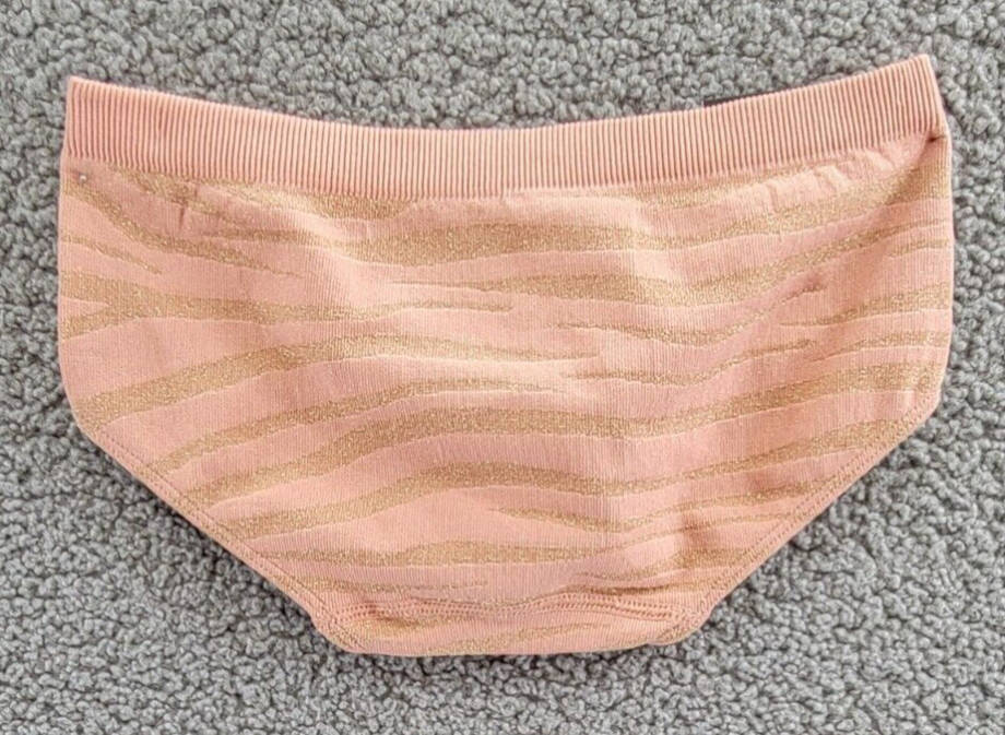 Calvin Klein Seamless Hipster Briefs Girls M 7/8 Rose Dawn Zebra Stretch Pull-On