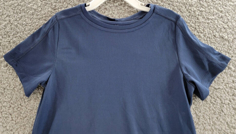 ID Ideology Core Training Short Sleeve Shirt Boys 6 Indigo Sea Solid Crew Neck