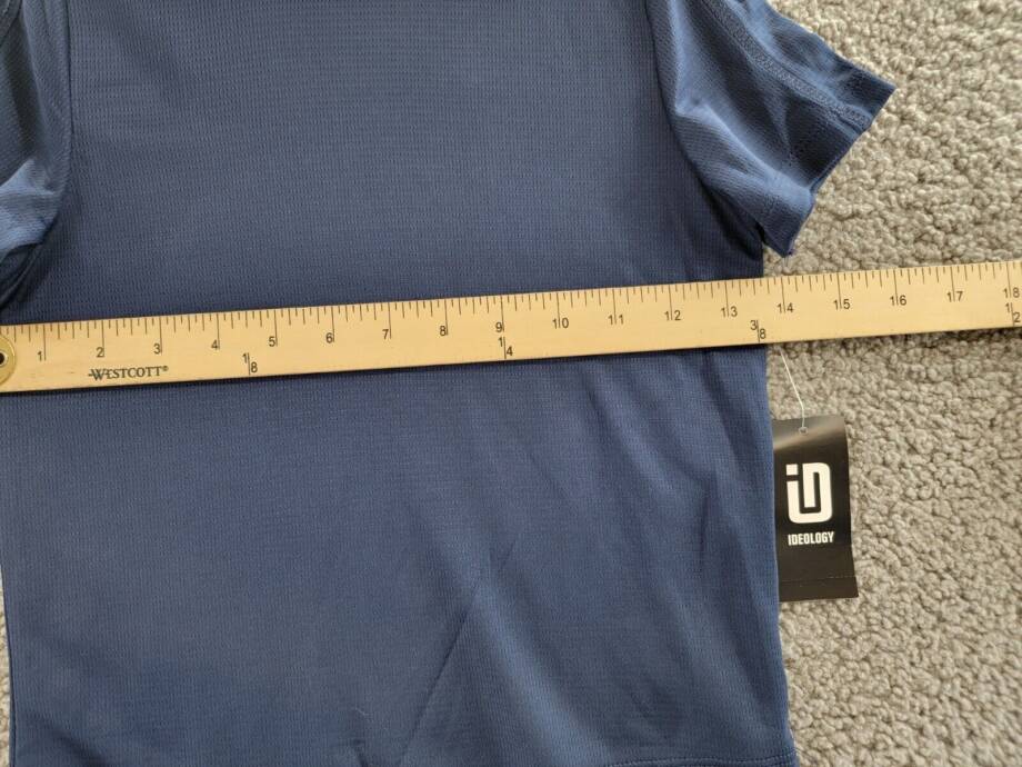 ID Ideology Core Training Short Sleeve Shirt Boys 6 Indigo Sea Solid Crew Neck