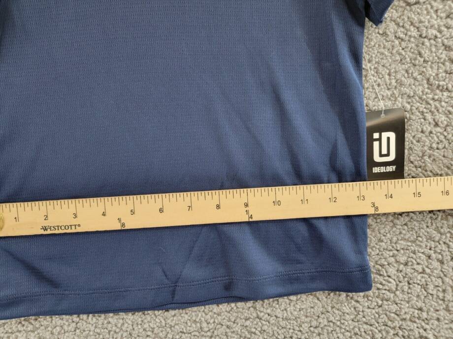 ID Ideology Core Training Short Sleeve Shirt Boys 6 Indigo Sea Solid Crew Neck