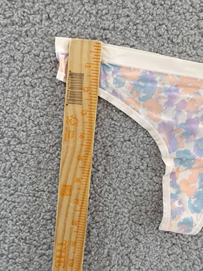 Le Mystère Infinite Comfort Thong Panty Women's S/M Multi Floral Mid Rise PullOn