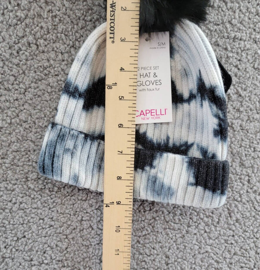 Capelli New York Tie Dyed Hat & Gloves Set Girls' S/M Black Combo Pull On