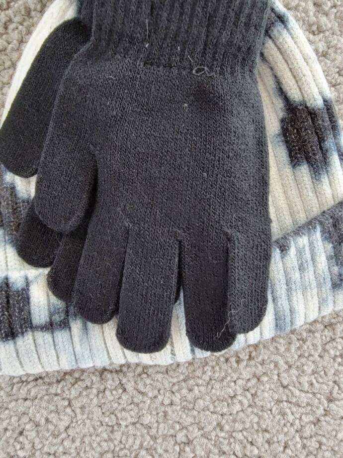 Capelli New York Tie Dyed Hat & Gloves Set Girls' S/M Black Combo Pull On