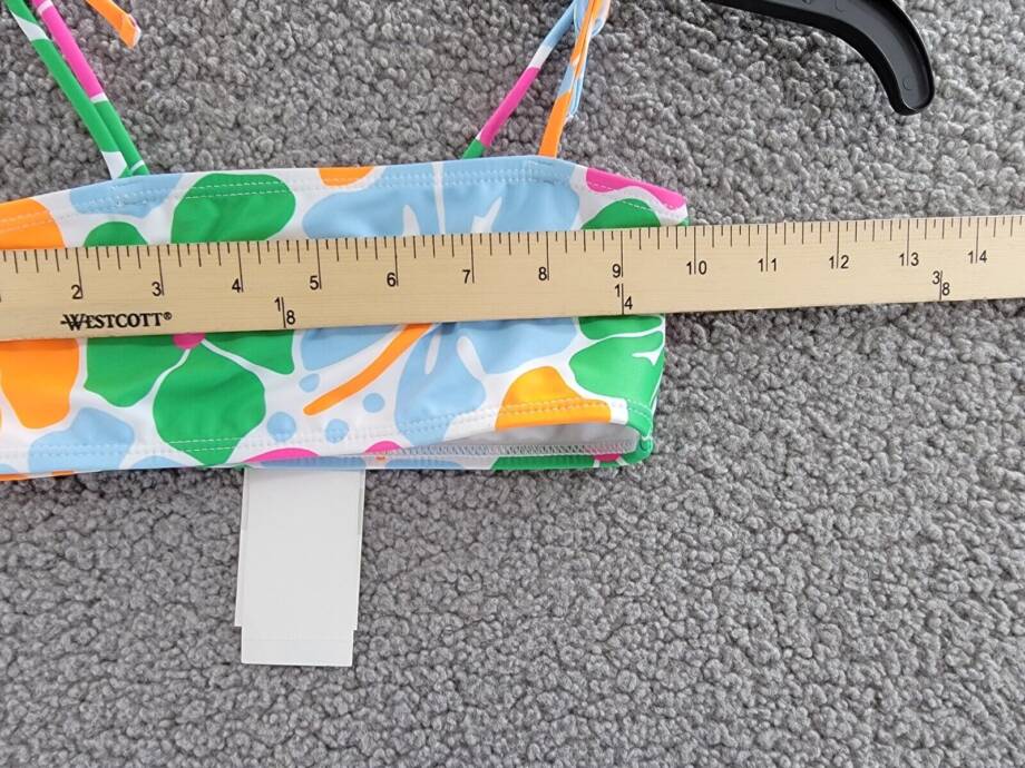 COTTON ON Anita Bikini Swimsuit Top Little Girls 5 Multi Floral Shoulder Tie