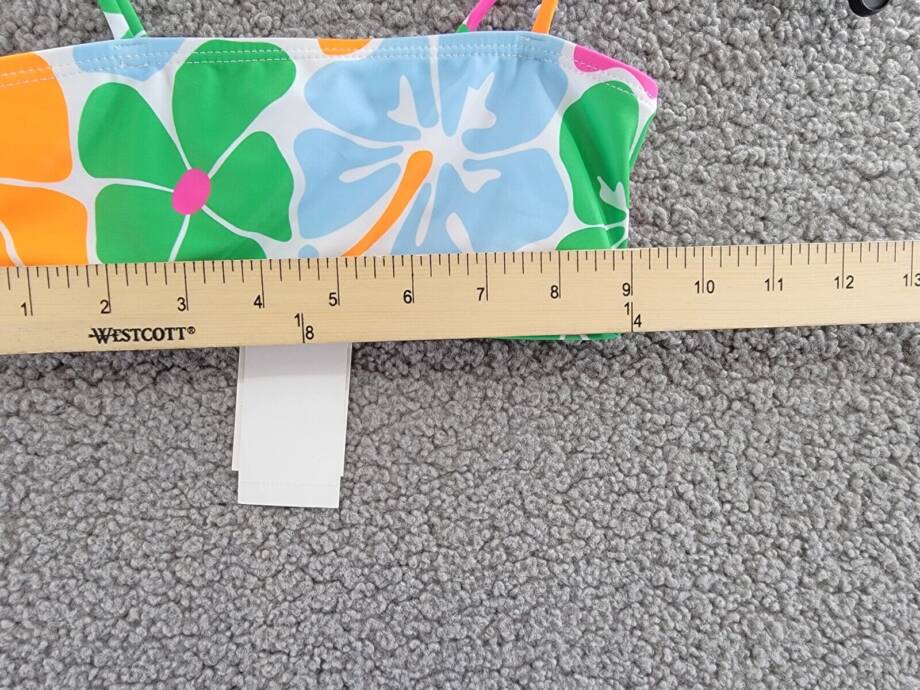 COTTON ON Anita Bikini Swimsuit Top Little Girls 5 Multi Floral Shoulder Tie