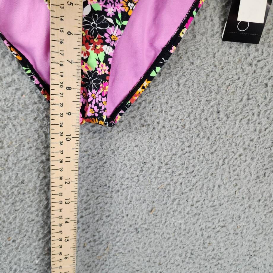 California Waves Printed Hipster Bikini Bottoms Juniors' Medium Floral Multi +