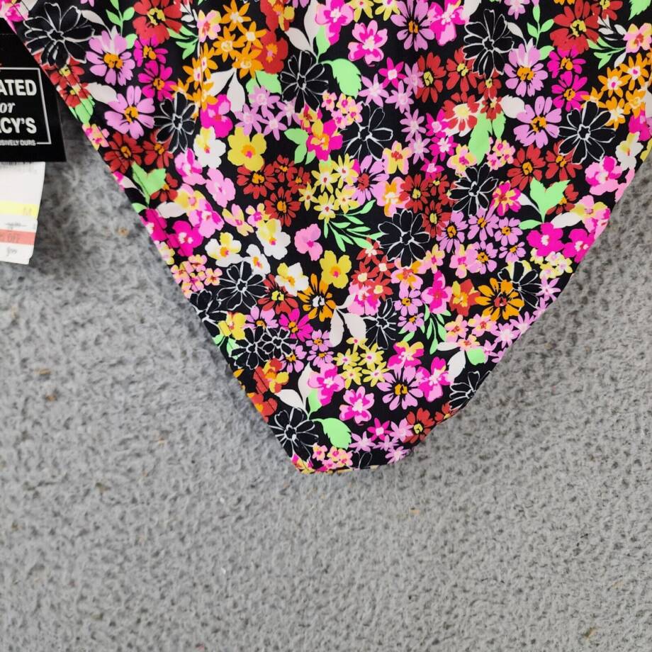 California Waves Printed Hipster Bikini Bottoms Juniors' Medium Floral Multi +