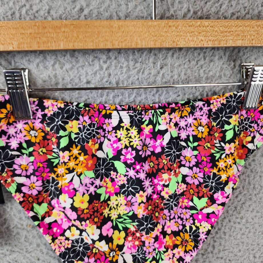 California Waves Printed Hipster Bikini Bottoms Juniors' Medium Floral Multi +