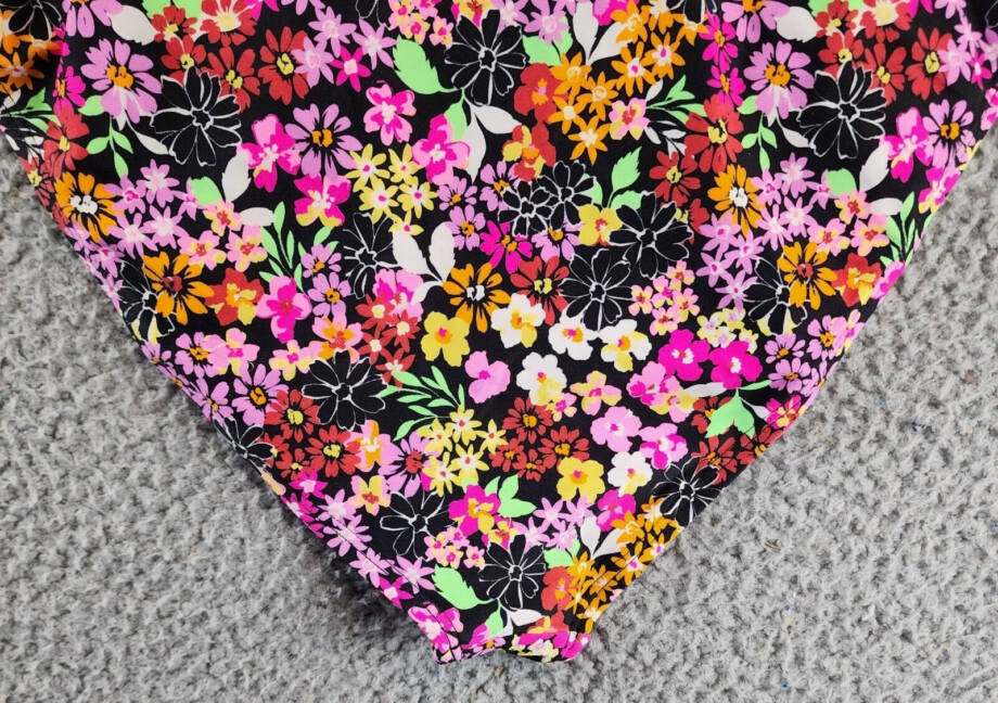 California Waves Hipster Floral Print Swim Bottom Juniors L Multicolor Pull On