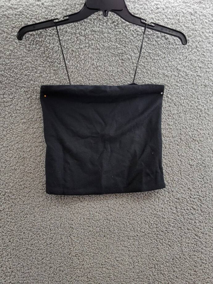 Vince Wool-Blend Strapless Top Women's XS Black Sleeveless Zipper Closure