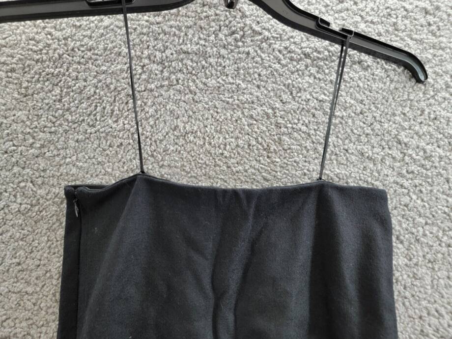 Vince Wool-Blend Strapless Top Women's XS Black Sleeveless Zipper Closure