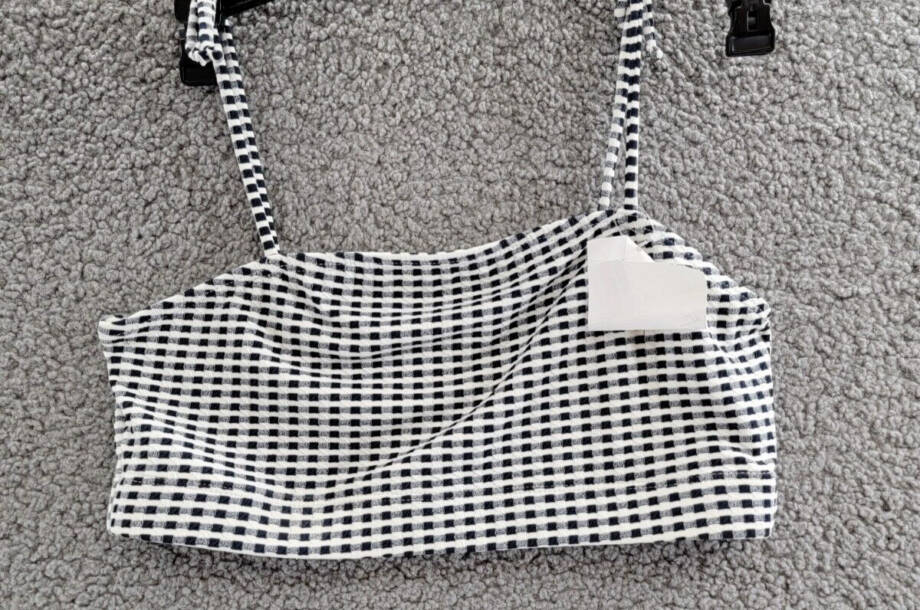 Cotton On Kids Anita Bikini Set Girls 15-16 Navy Blazer/Gingham Shoulder Straps~