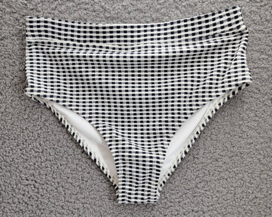 Cotton On Kids Anita Bikini Set Girls 15-16 Navy Blazer/Gingham Shoulder Straps~