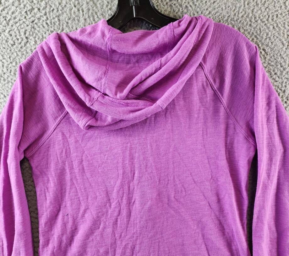 Calvin Klein Performance Ruched-Sleeve Zip Hoodie Women's XS Lotus Zip Closure