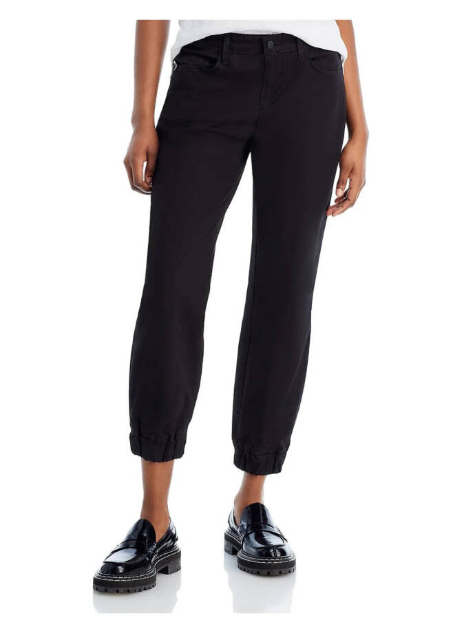 L'AGENCE Mirabel Cropped Flight Pants Women's 29 Black Zip Fly Button Closure