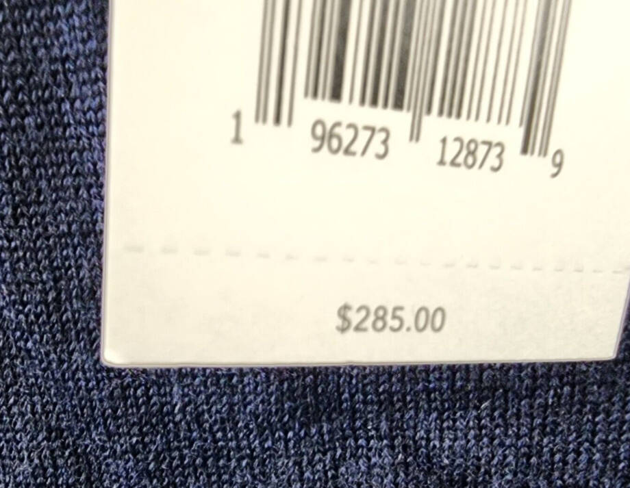 Vince Extra Fine Merino Wool Hoodie Men's L Coastal Blue Long Sleeve Pullover~