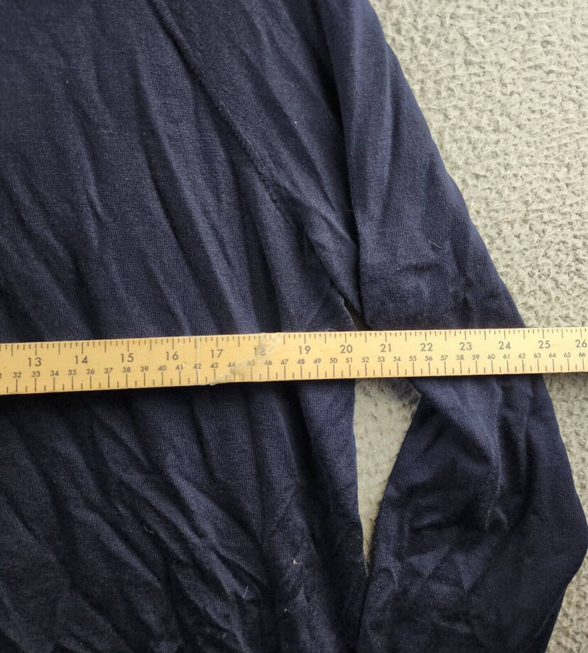 Vince Extra Fine Merino Wool Hoodie Men's L Coastal Blue Long Sleeve Pullover~