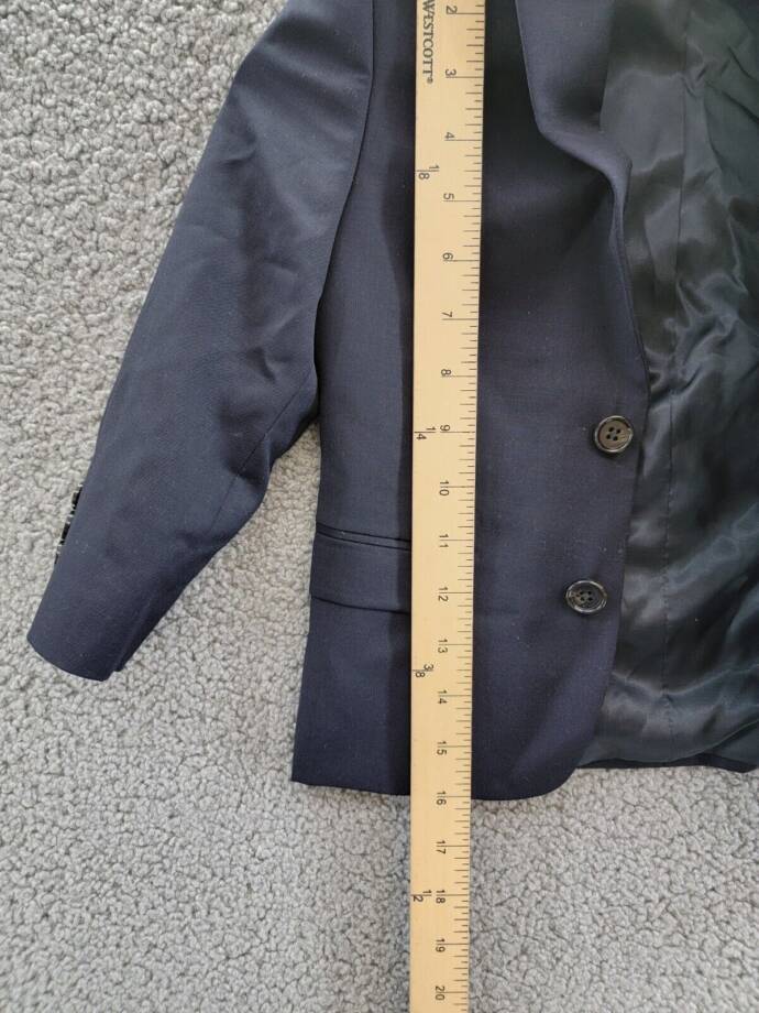 Lauren Ralph Lauren Wool Suit Jacket Little Boys 4 Navy Button Front Long Sleeve