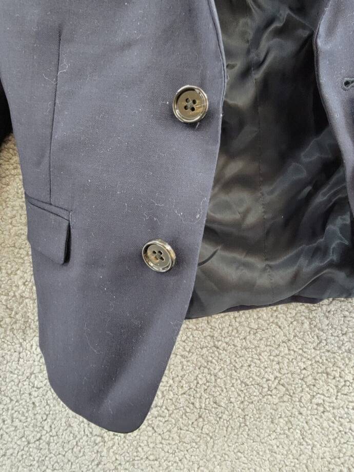 Lauren Ralph Lauren Wool Suit Jacket Little Boys 4 Navy Button Front Long Sleeve