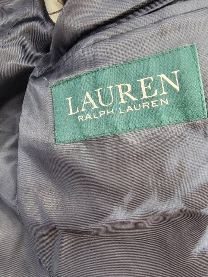 Lauren Ralph Lauren Wool Suit Jacket Little Boys 4 Navy Button Front Long Sleeve
