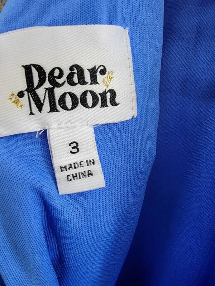 Dear Moon Embellished Illusion-Corset Feather-Skirt Gown Juniors 3 Periwinkle