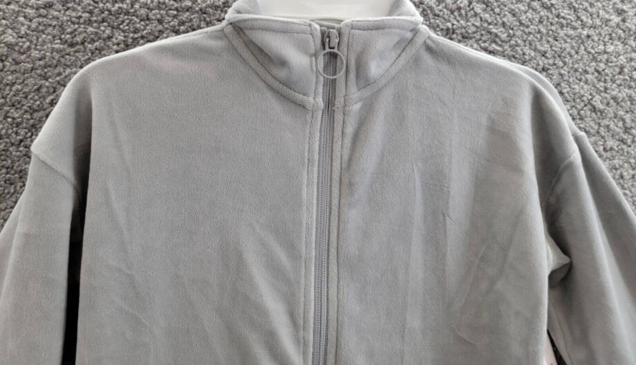 ID Ideology Velour Zip-Up Sweatshirt Big Girls S Shark Fin Stand Collar L/S