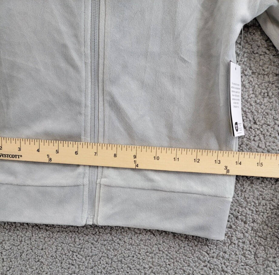 ID Ideology Velour Zip-Up Sweatshirt Big Girls S Shark Fin Stand Collar L/S