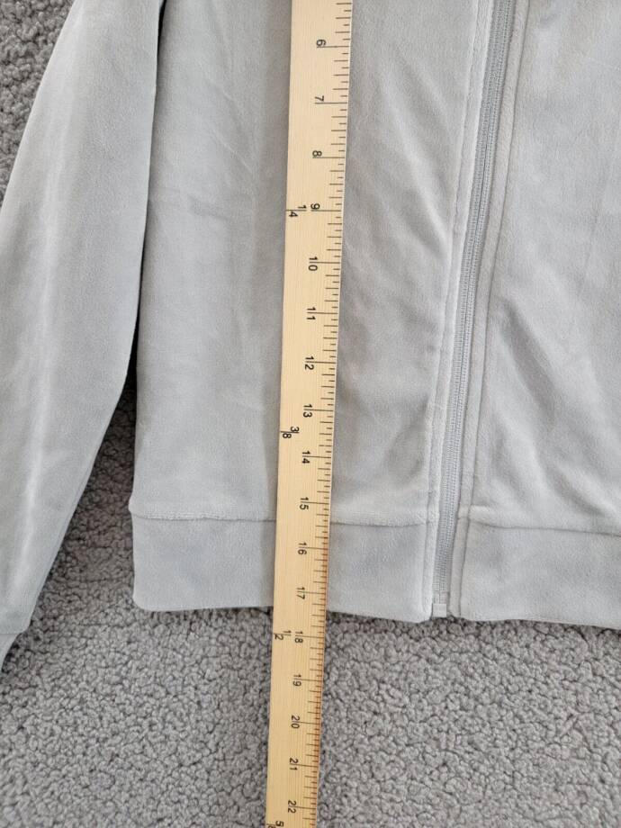 ID Ideology Velour Zip-Up Sweatshirt Big Girls S Shark Fin Stand Collar L/S