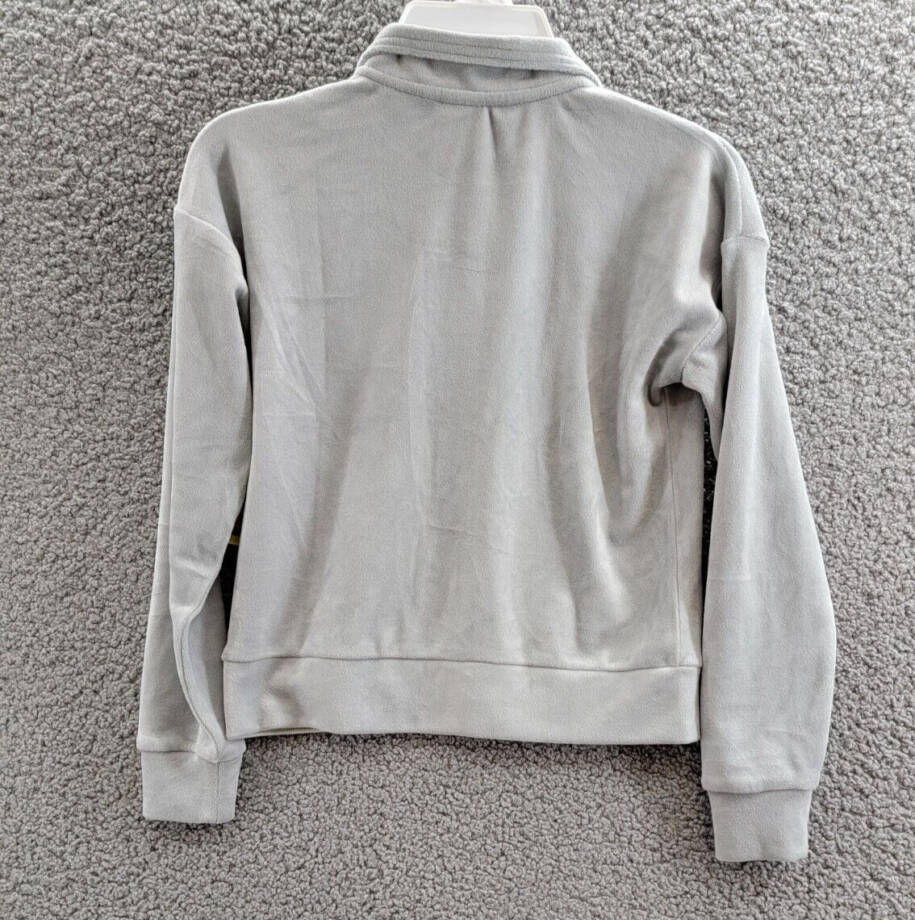 ID Ideology Velour Zip-Up Sweatshirt Big Girls S Shark Fin Stand Collar L/S