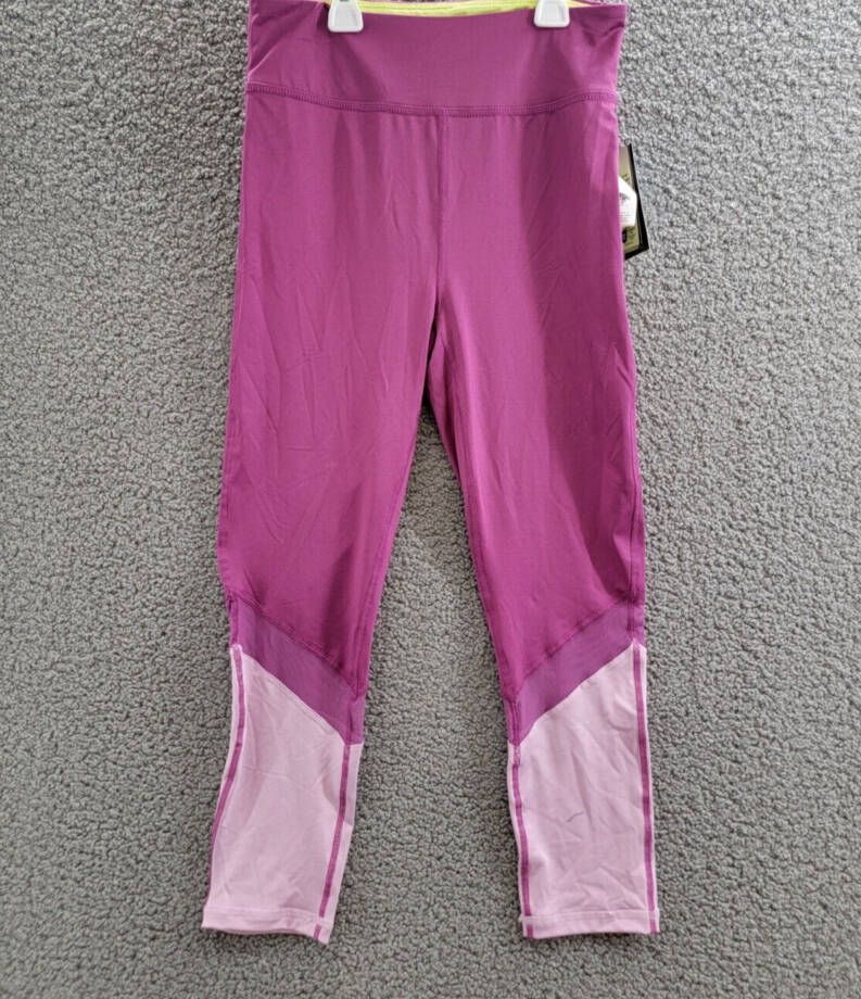 ID Ideology Colorblocked Mesh 7/8 Leggings With Scrunchy Big Girls L Berry Frost