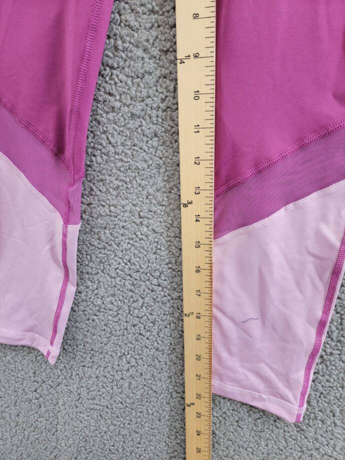 ID Ideology Colorblocked Mesh 7/8 Leggings With Scrunchy Big Girls L Berry Frost
