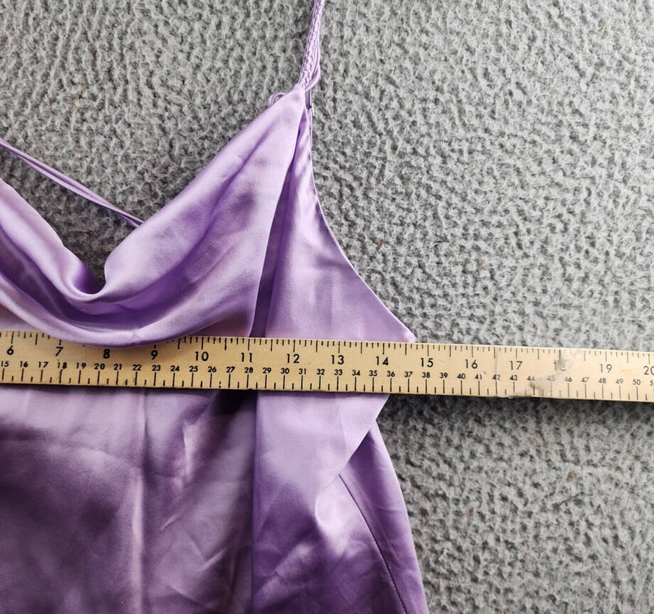 Cinq à Sept Braided Marta Silk Cami Women's L Lilac Wine Cowl Neck Sleeveless