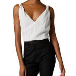 Equipment Femme Hadley Silk Top Women's XL Nature White Sleeveless Pullover