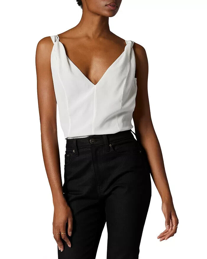 Equipment Femme Hadley Silk Top Women's XL Nature White Sleeveless Pullover