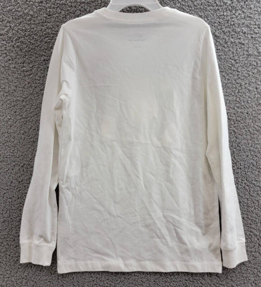 Nike Sportswear Printed T-Shirt Big Kids L White Multi Crew Neck Long-Sleeve