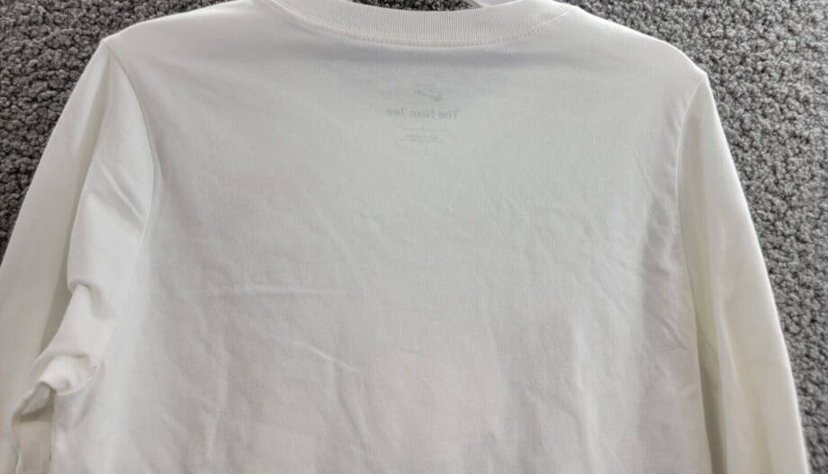 Nike Sportswear Printed T-Shirt Big Kids L White Multi Crew Neck Long-Sleeve