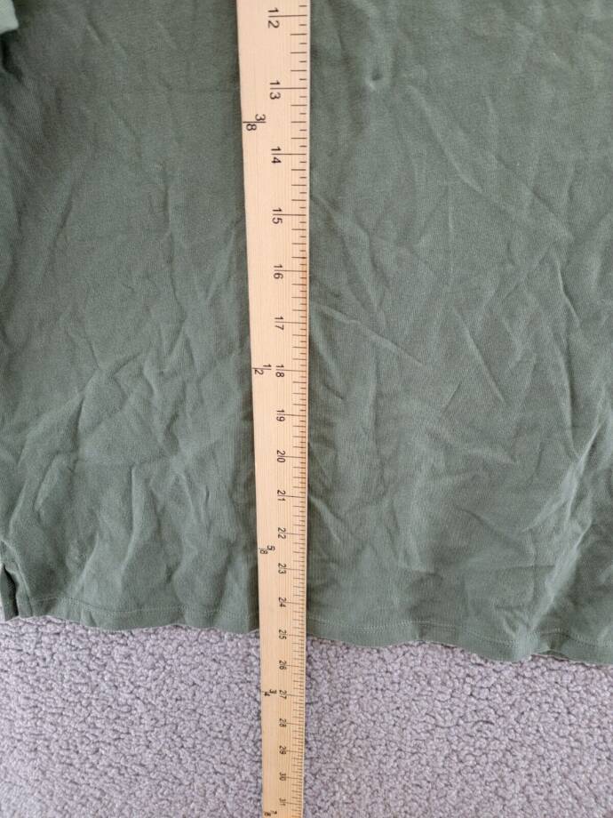 Calvin Klein Performance Long Sleeve Crew Neck Top Women's L Olive Green Solid