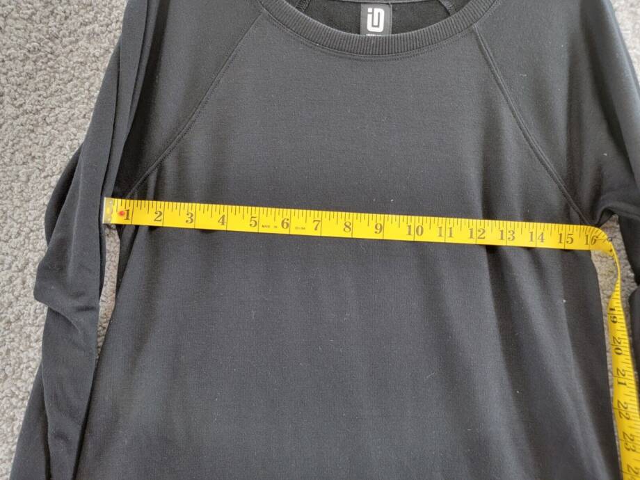 ID Ideology Active Butter Long-Sleeve Thumbhole Tunic Top Women's XS Deep Black