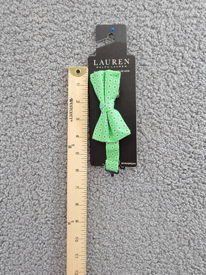 Lauren Ralph Lauren Flamingo Bow Tie Boys One Size Green/Blue Stay-Put Closure