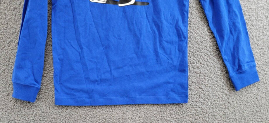 Nike The Nike Tee Printed T-Shirt Boy's M Game Royal Crewneck Pullover Style L/S