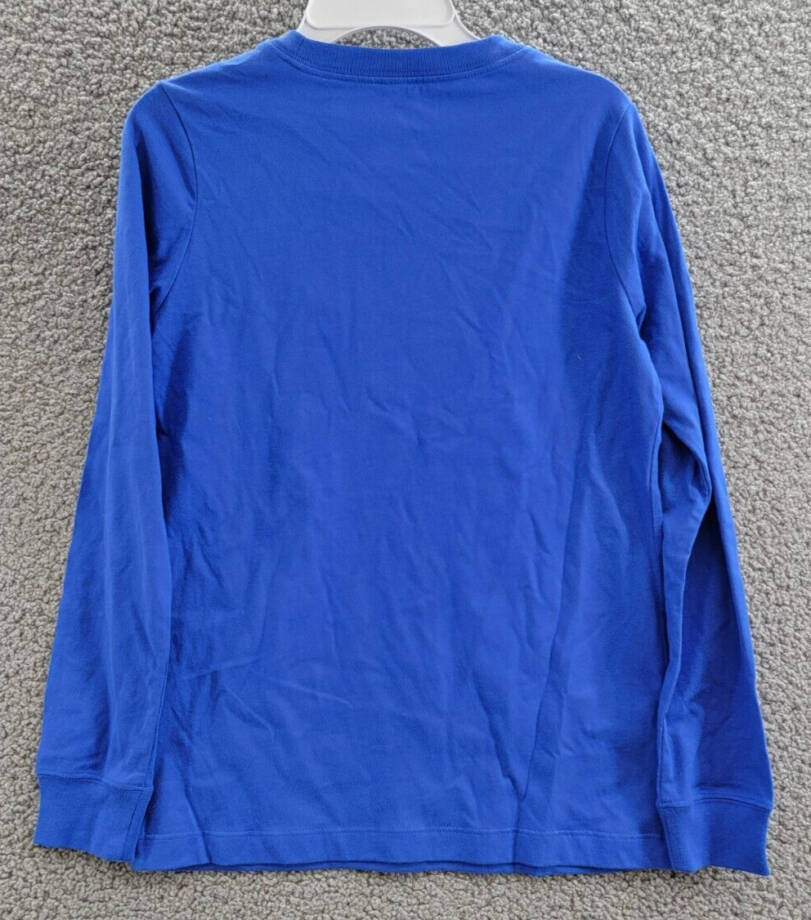 Nike The Nike Tee Printed T-Shirt Boy's M Game Royal Crewneck Pullover Style L/S