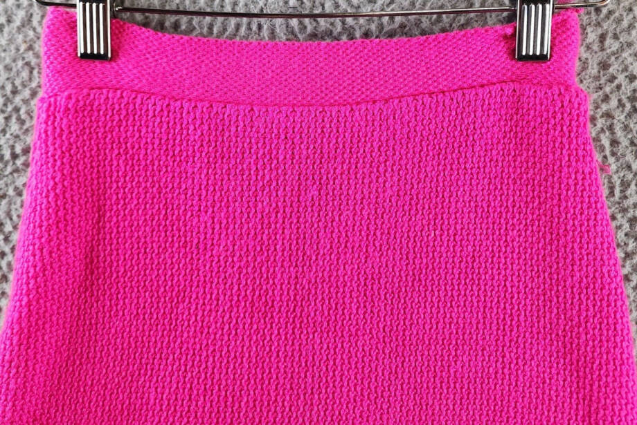 AQUA Crochet A-Line Skirt Girls' M (9-10) Hot Pink Solid Elastic Waist Pull On