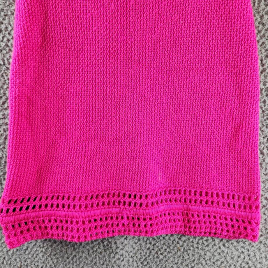 AQUA Crochet A-Line Skirt Girls' M (9-10) Hot Pink Solid Elastic Waist Pull On