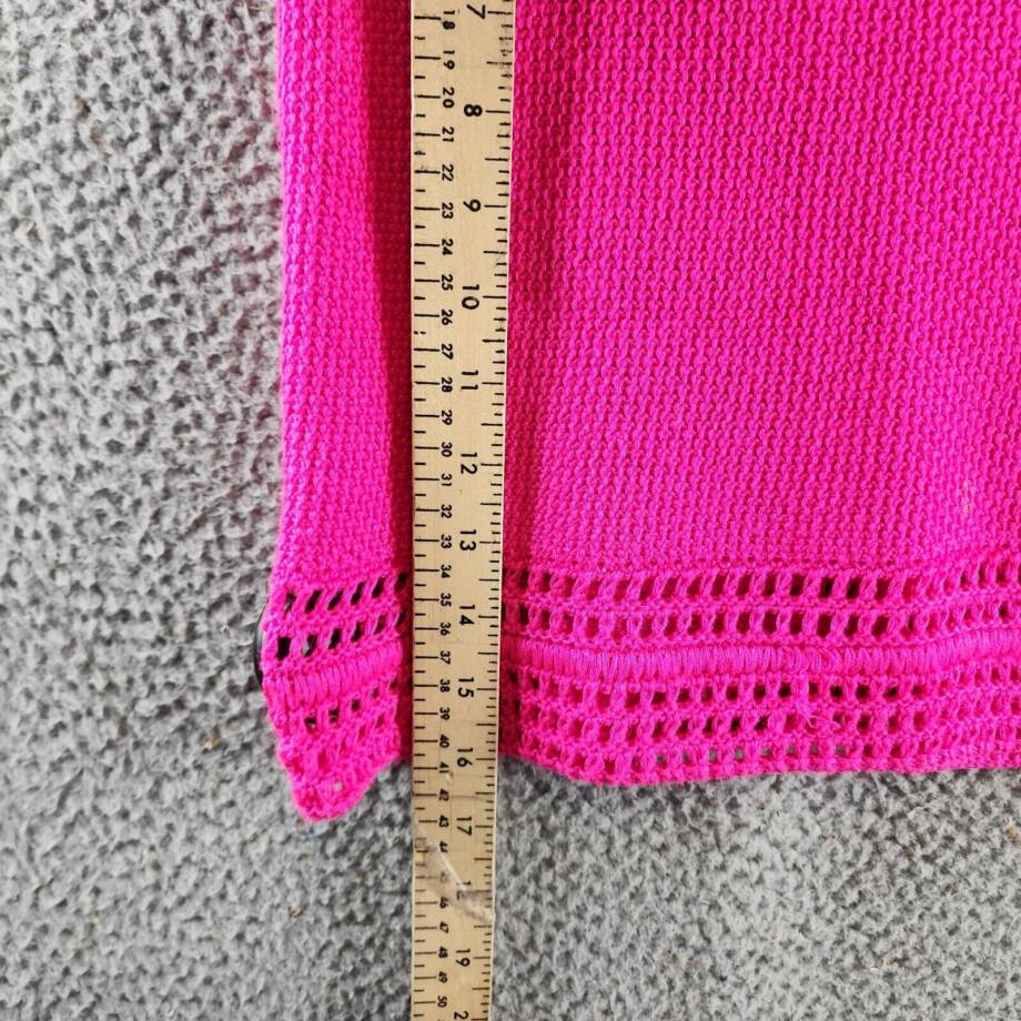 AQUA Crochet A-Line Skirt Girls' M (9-10) Hot Pink Solid Elastic Waist Pull On