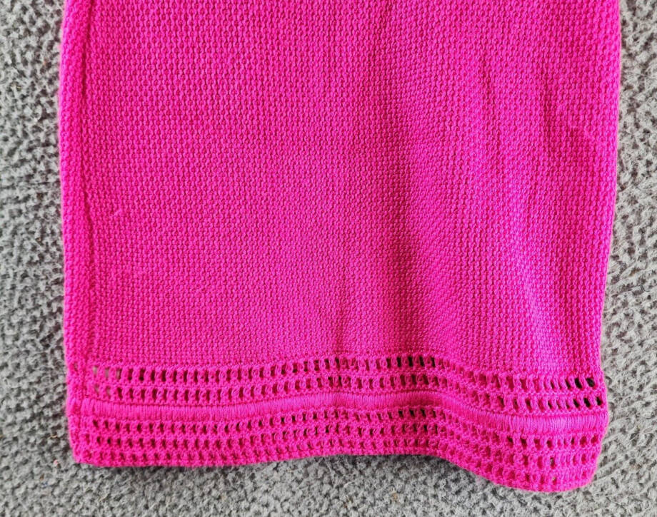 AQUA Crochet A-Line Skirt Girls' M (9-10) Hot Pink Solid Elastic Waist Pull On
