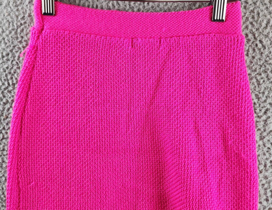 AQUA Crochet A-Line Skirt Girls' M (9-10) Hot Pink Solid Elastic Waist Pull On